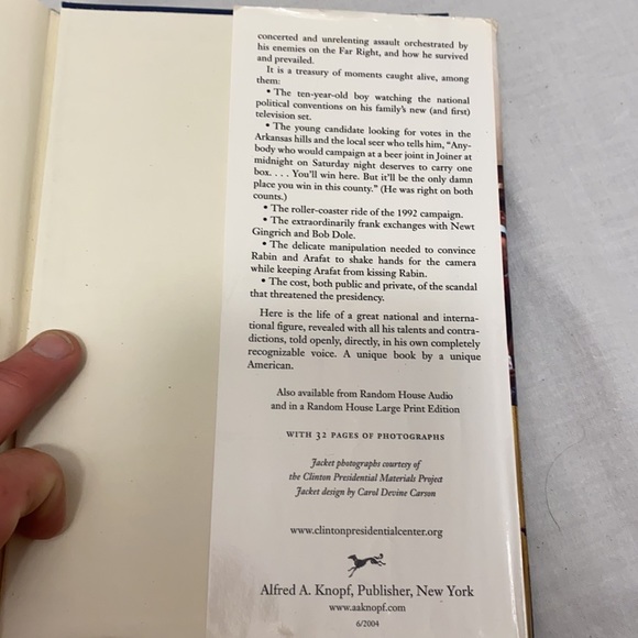 Bill Clinton “My Life” 955 Page Autobiography - Picture 9 of 9